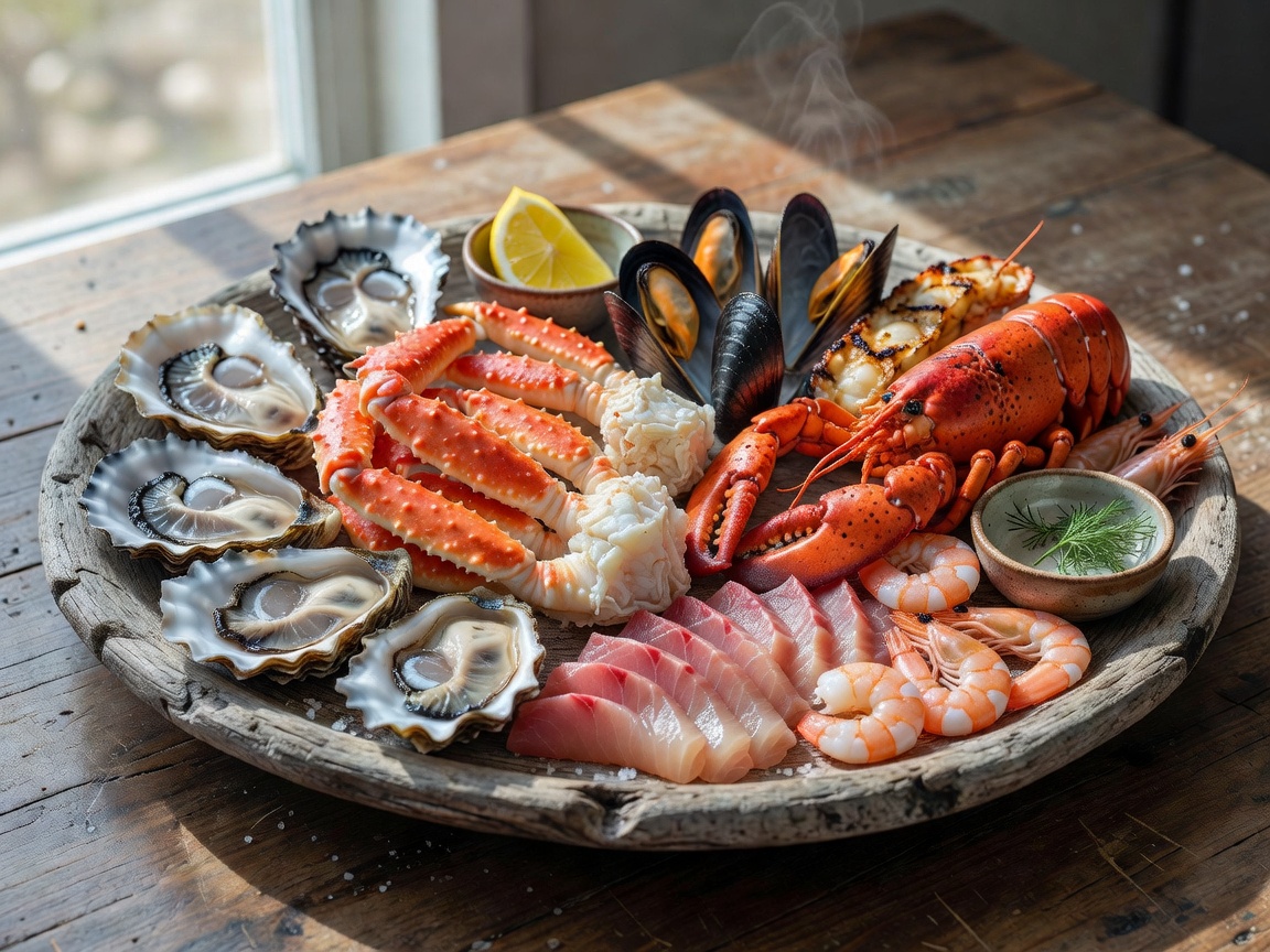 Fresh seafood platter