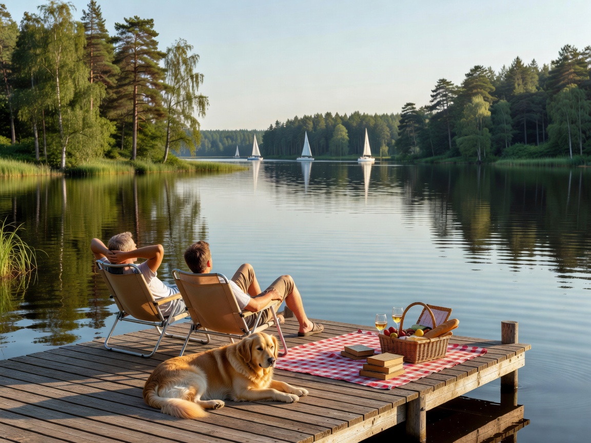 Relaxing weekend by the water