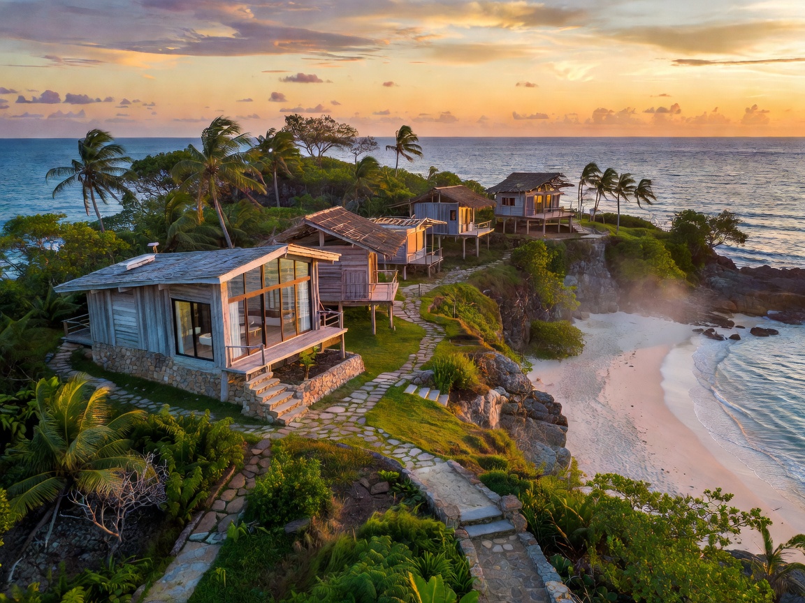Remote island retreat property