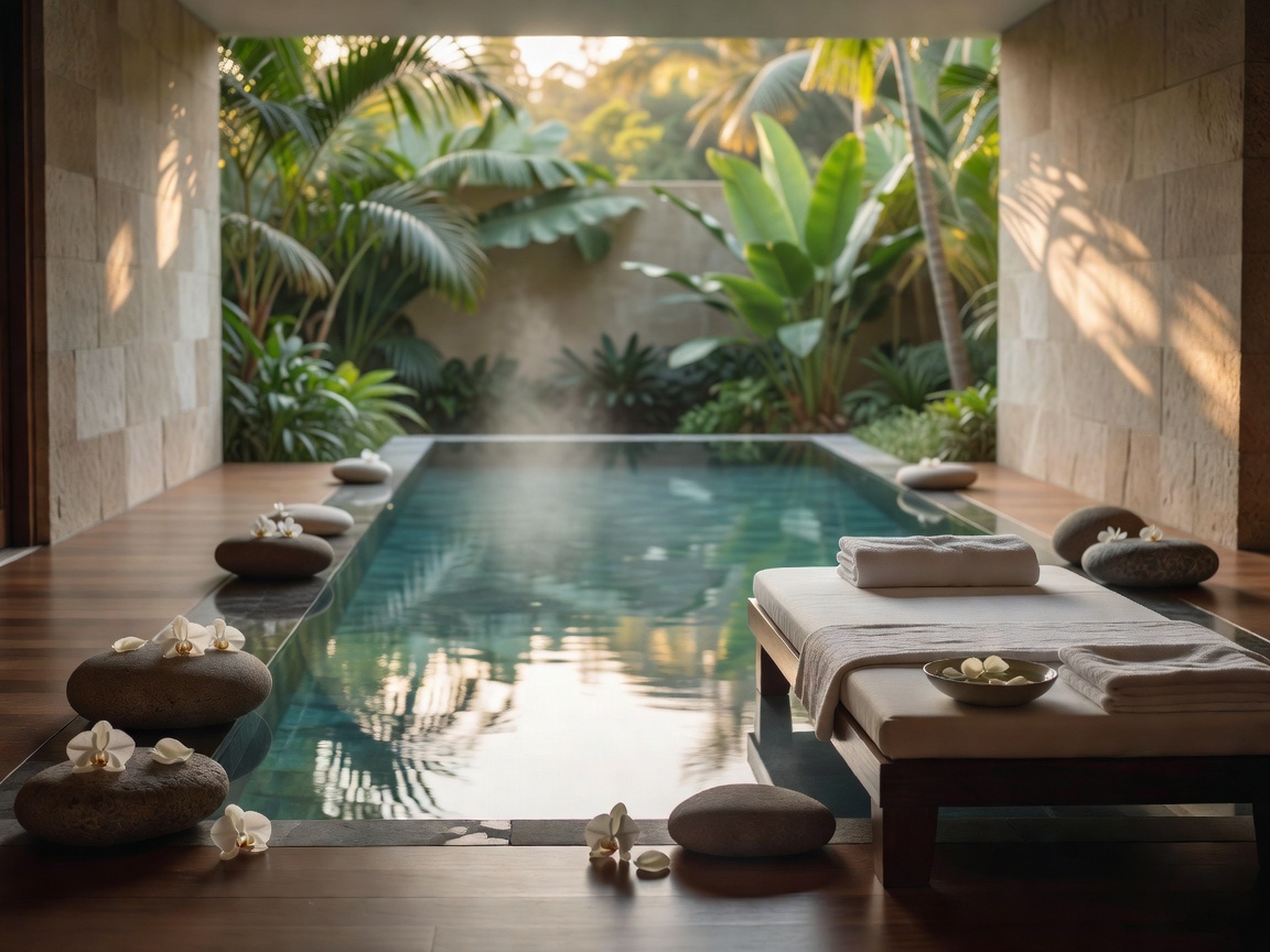 Serene spa environment at a resort
