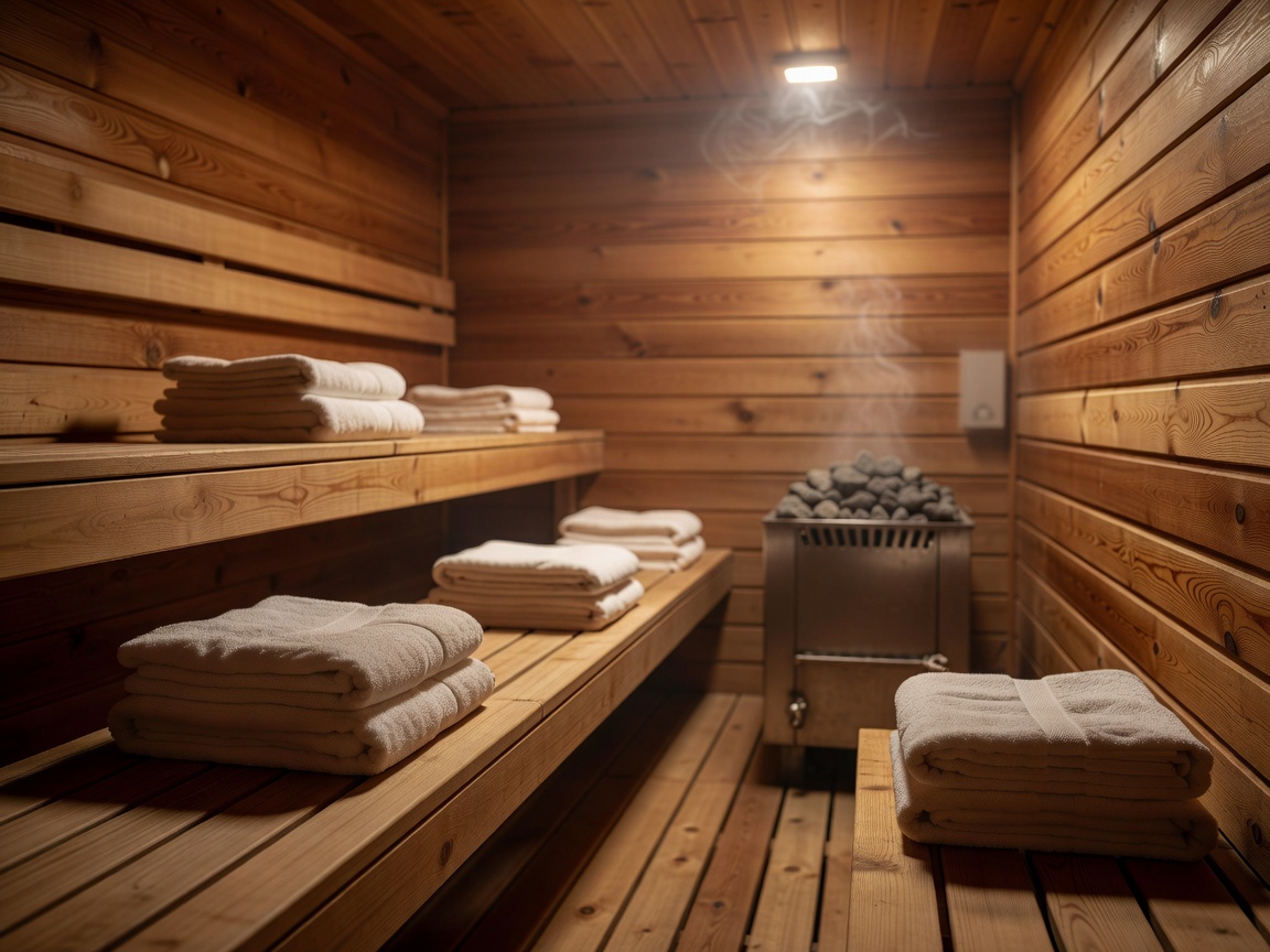 Wooden sauna interior